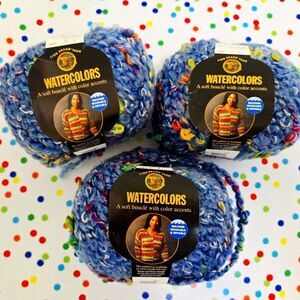 Lion Brand Watercolors Yarn - BLUE LAGOON (J7)